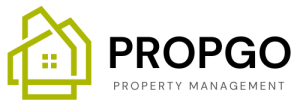 Blue and Light Gray Minimalist Property Logo